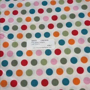 Colorful Polka Dot Fabric - Riley Blake Designs- Cotton Quilting 1 yard.